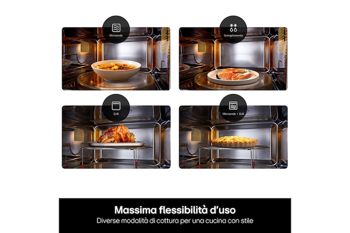 Massima flessibilità d'uso forno microonde MG7Z2593D 
